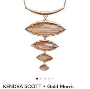 Kendra Scott Gold Morris Necklace with Cream Accents